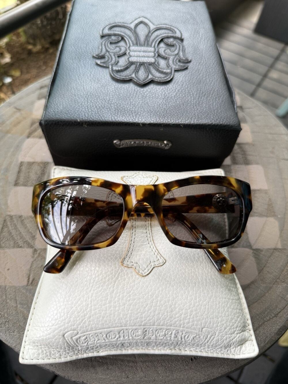 Chrome Hearts Vintage 90s Sunglasses Eyewear Tortoise Collector Rare Archive